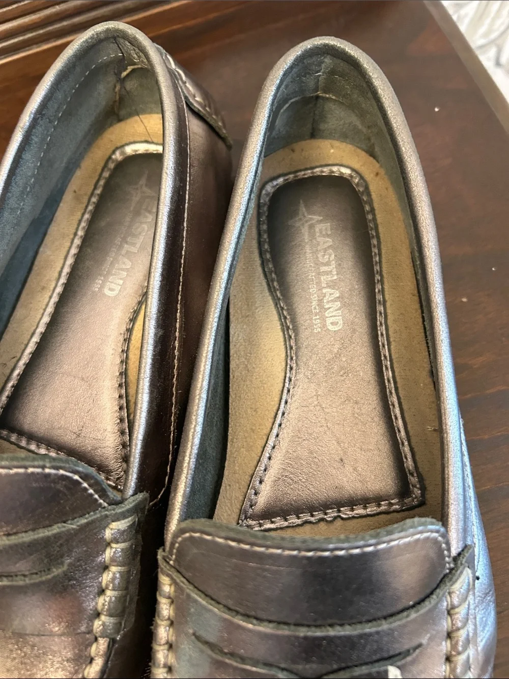 Eastland Men’s Metallic Bronze Slip-On Loafers